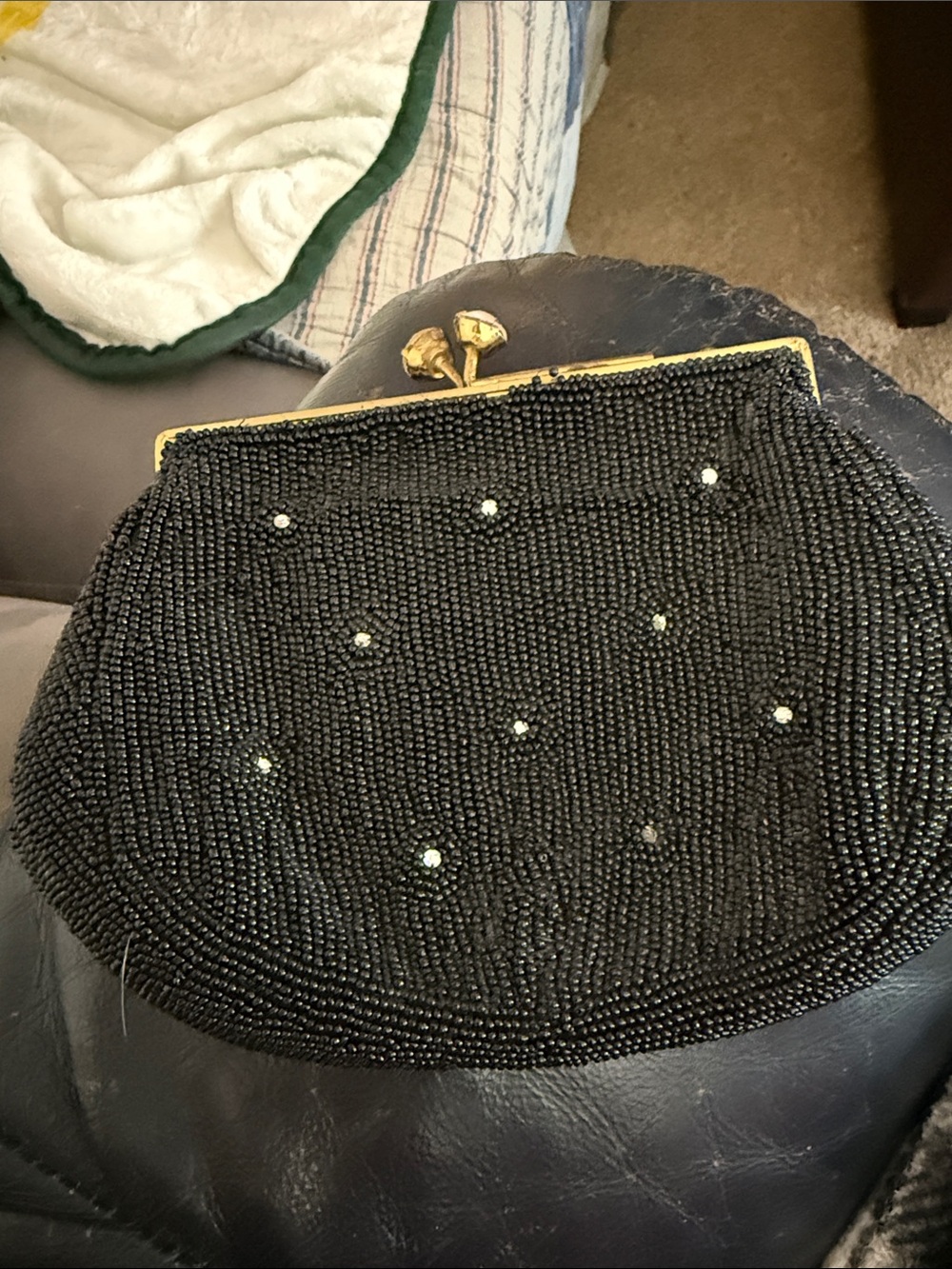 vintage Magid black clutch evening purse.